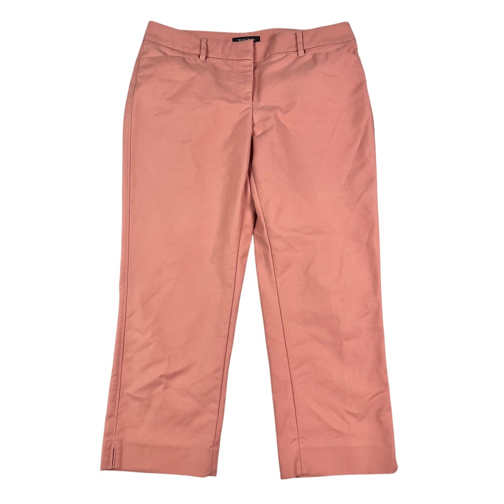 White House Black Market Perfect Form Straight Crop Pants Coral Pink Size 8